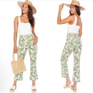 Show Me You Mumu Women’s Cropped Hawn Trouser in Bamboo Palm Sz 27